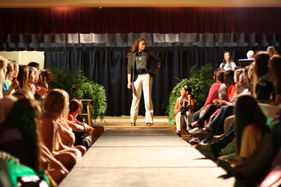 Models strut runway at style show