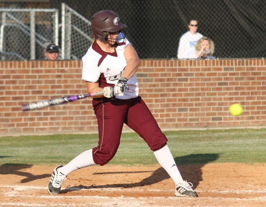 Molly Mackey takes a hack against Ole MIss on Wednesday