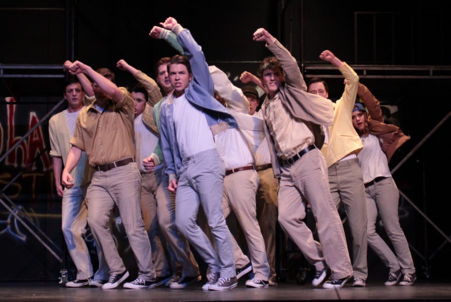 The Jets from West Side Story performing during opening night on March 26. 