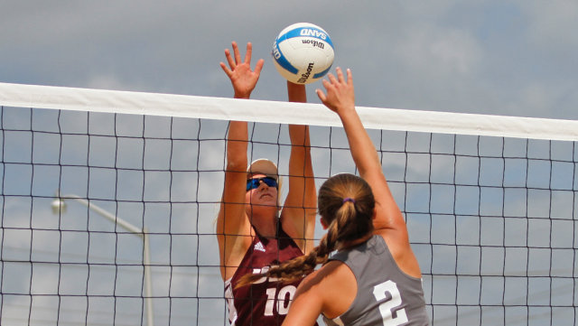 Sand volleyball back on campus with 5-0 victory