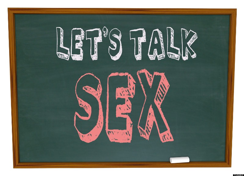 The words Lets Talk Sex on a chalkboard; Shutterstock ID 29772169; PO: aol; Job: production; Client: drone