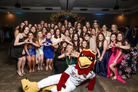 Night of food, friends, feathered boas