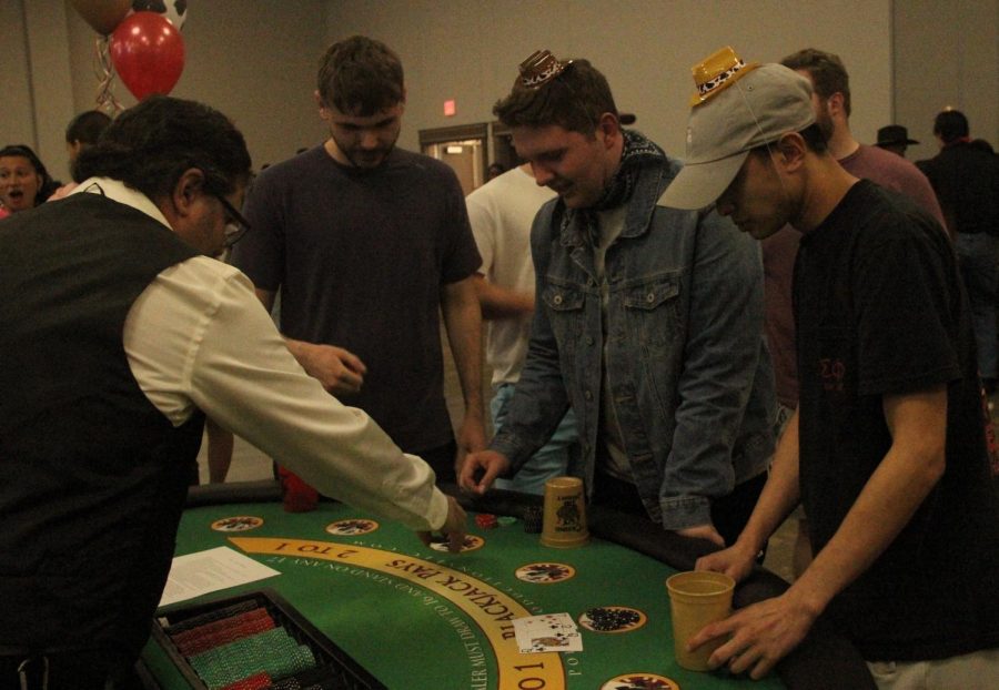Students cash in chips for raffle at CAB’s Casino Night