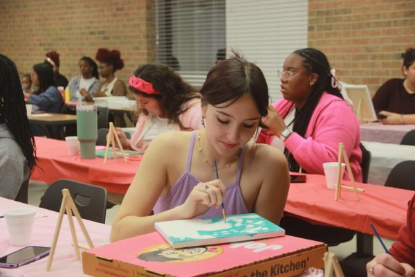 AWS Sip and Paint party celebrates Valentine’s Day