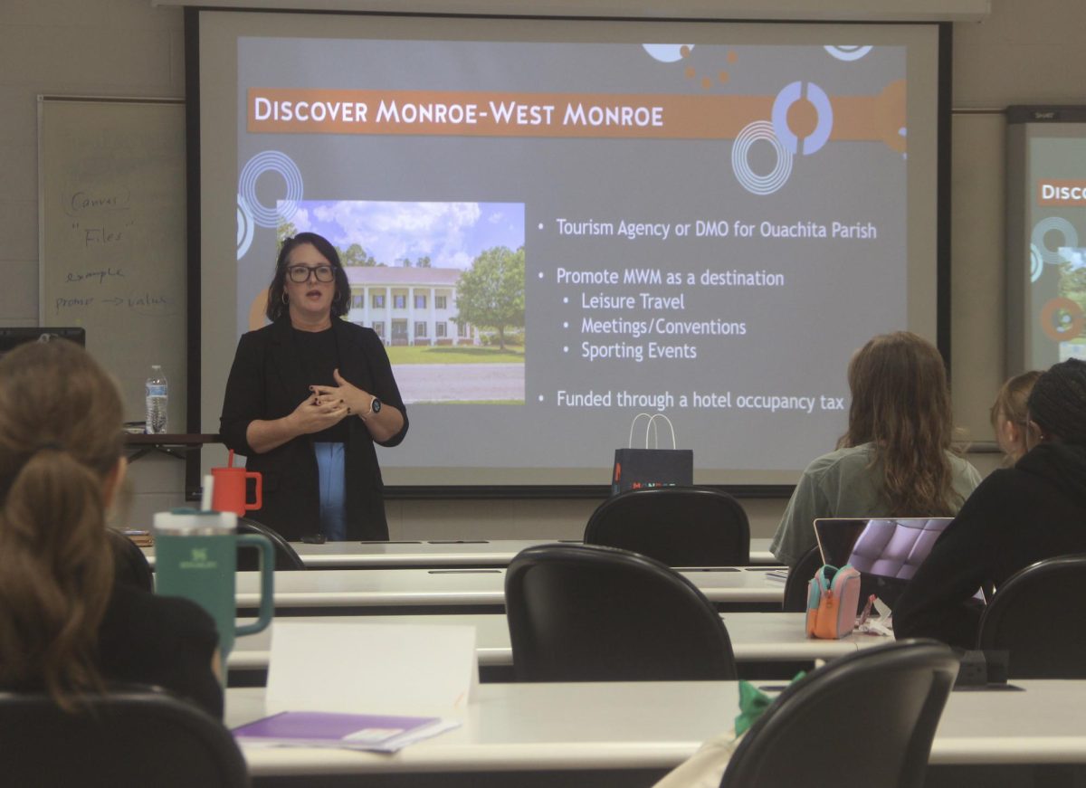 GETTING DOWN TO BUSINESS: Sheila Snow explains the daily operations of Discover Monroe-West Monroe. 