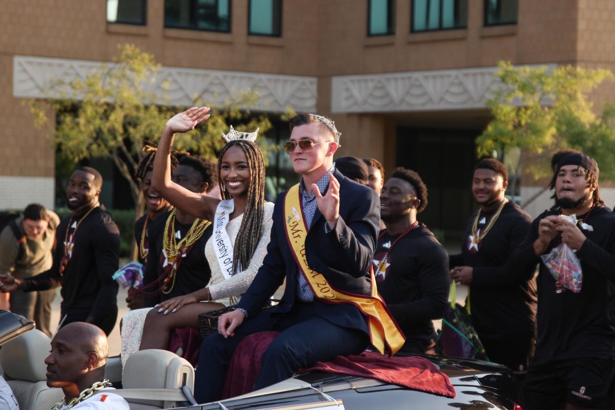 MR. & MRS. ULM: The pageant winners led the Homecoming parade. 