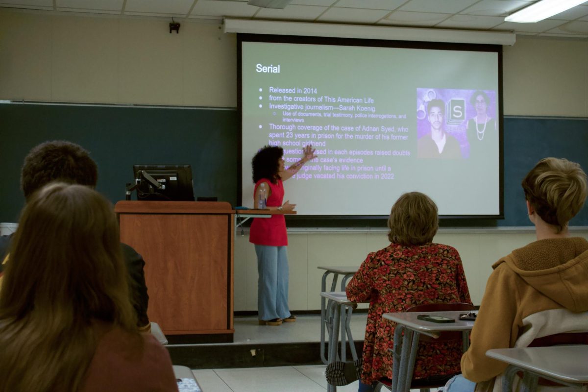 SCARY GOOD TIME: Students learn about the media’s coverage of true crime.