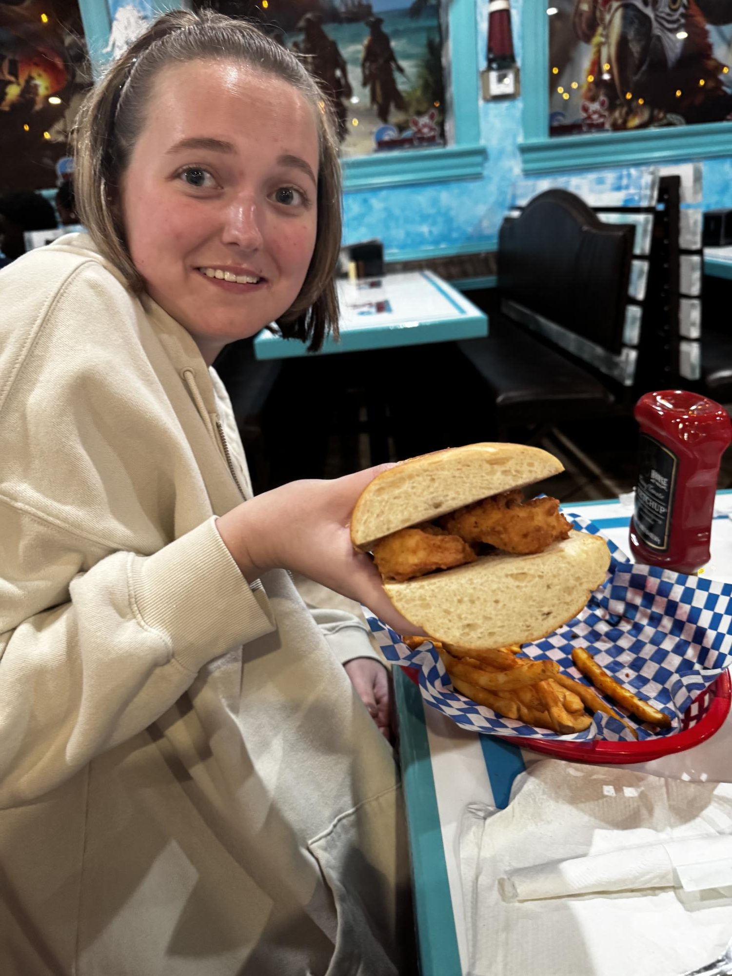 Alayna's Review: Shrimp Po'boy with Fries ($15.00)
