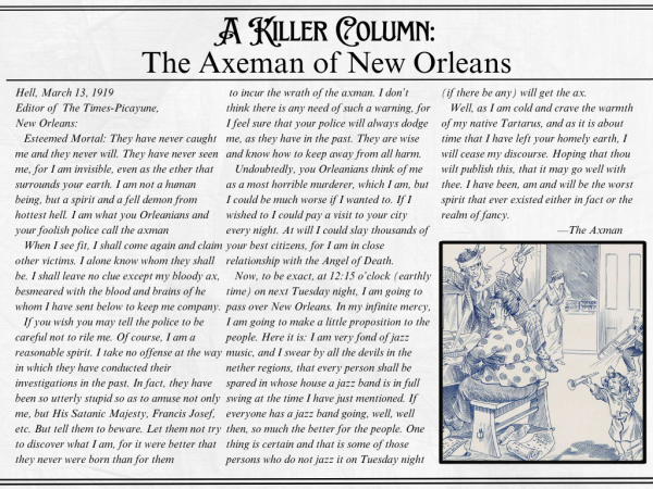 When the Axeman came calling: the devil in New Orleans